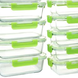 9 Piece Glass Food Storage Containers 