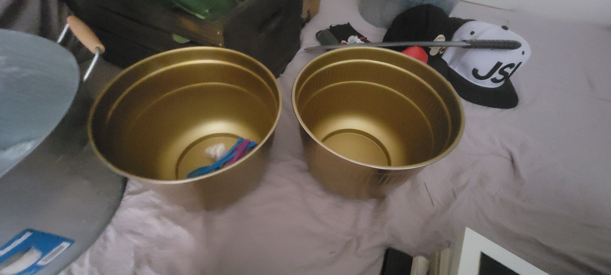 Gold large planters 