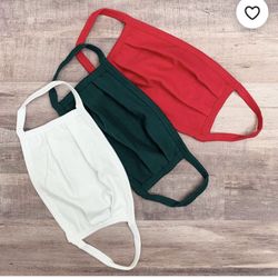 3 Pack Face Mask Tri-color Set