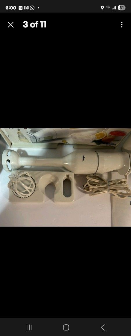 Braun MR72 Multipractic De luxe Hand Blender w/ Accessories , Like New, Made In Spain 