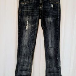 Democracy Girlfriend Blue Distressed Jeans Size 4
