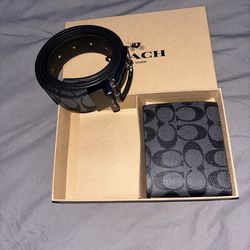 Men’s coach wallet/belt
