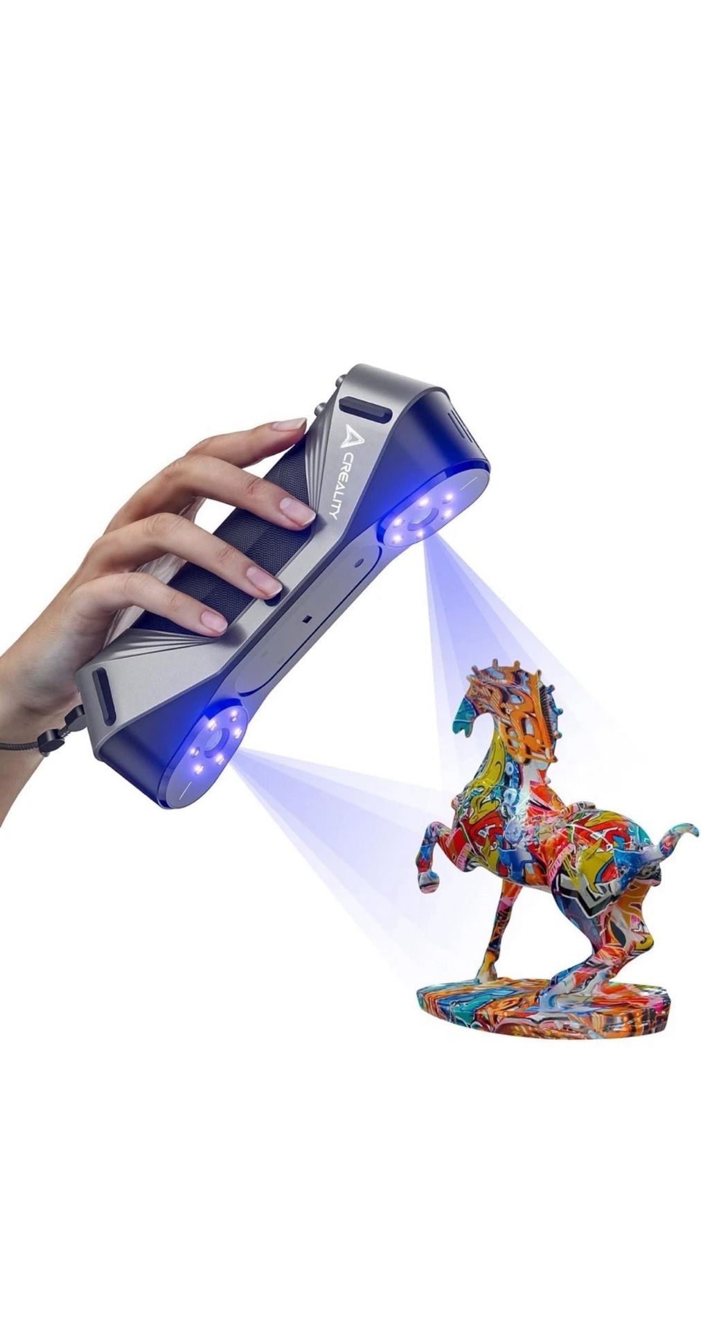 Creality Escáner 3D CR Scan Raptor para impresión 3D, 60 fps de múltiples líneas azul y NIR Consumidor Escáner de mano de 0.001 in de precisión, segui,All Products : American Fashion Style Bags On Sale
