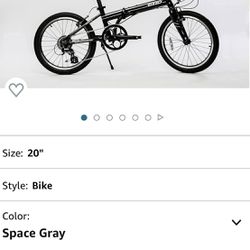 Foldable Bike ZiZZO Urbano 24lb Lightest Aluminum Frame Genuine Shimano 8-Speed 20-Inch Folding Bike