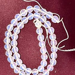 15.5” Strand Of Faceted Opalite Beads 