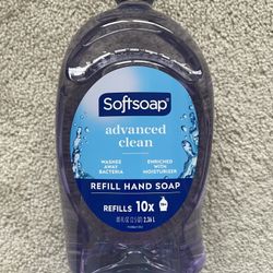 Sealed! Liquid Hand Soap - Bigger Bottle 2.36L 80 Oz Antibacterial - Softsoap Clean 