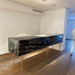 Free Black Marble Console/ credenza/ Desk 