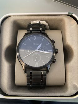 Fenmore Midsize Multifunction Black Stainless Steel Watch