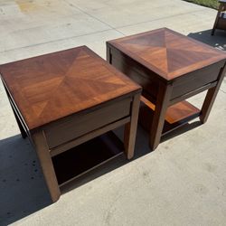 2 Solid Wood Night Stand H22x20x20 H19x18x20