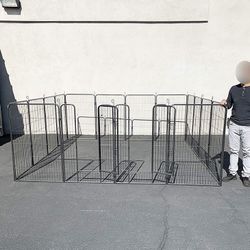 (New in box) $270 Large 10x10ft Heavy Duty 48” Tall, 16-Panels Dog Playpen Pet Exercise Fence Crate Kennel 