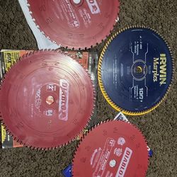 4 LIKE NEW 12” Inches 3 DIABLO AND ONE IRWIN MARPLES 100 Teeth  $150 Or $40 Each 