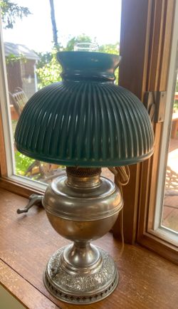 Converted oil lamp