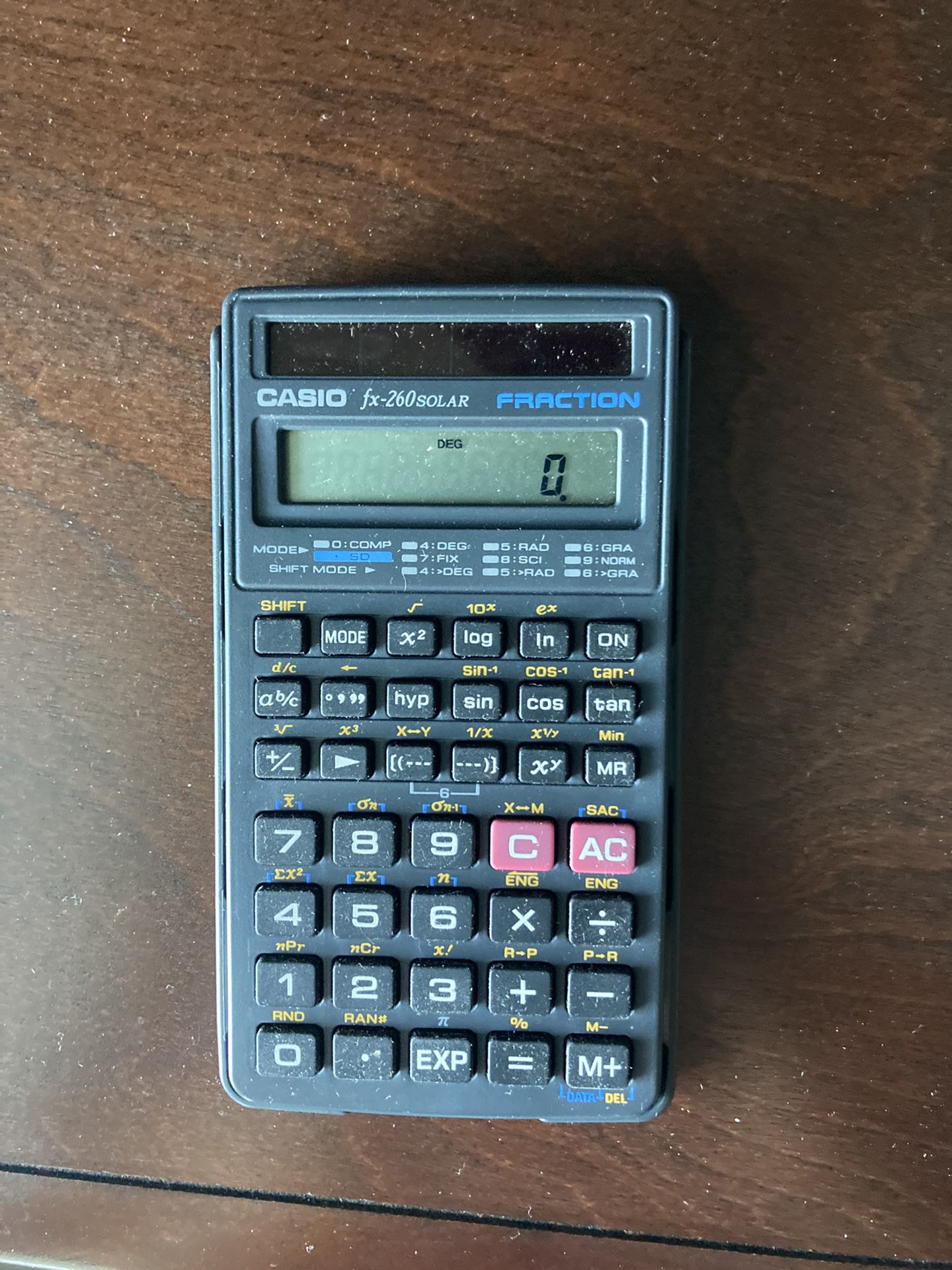 Casio Fx-260 solar Fraction calculator 