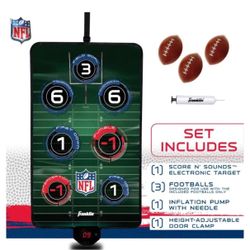 NFL Electronic Football Target Toss Game - Over The Door Football Throwing Target for Kids - Score N' Sounds Mini Toy Football Game 