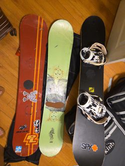 Variety snow boards
