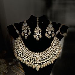 Indian Bridal Jewelry Kundan Necklace Set