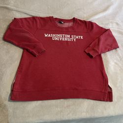 WSU Cougars Sweater Adult Medium Red Sweatshirt Pullover Athletic NCAA Crew Neck