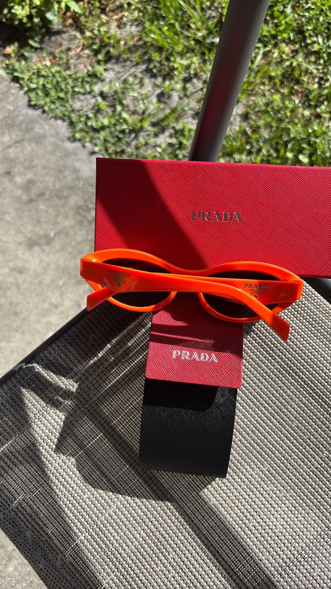 Orange Prada Sunglasses