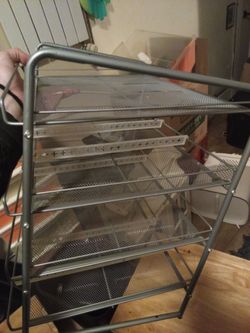 Metal Mesh Desktop Paper Tray Organizer