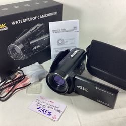 4K Ultra HD Digital Waterproof Camcorder 56.0MP, Like NEW