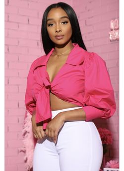 Sydney Puff Sleeve Cropped Blouse