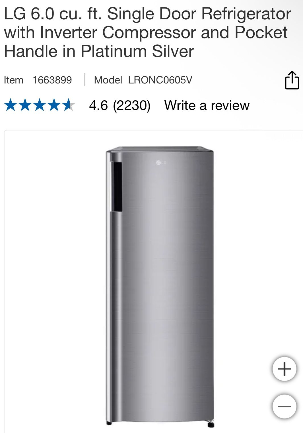 LG Mini Refrigerator Fridge