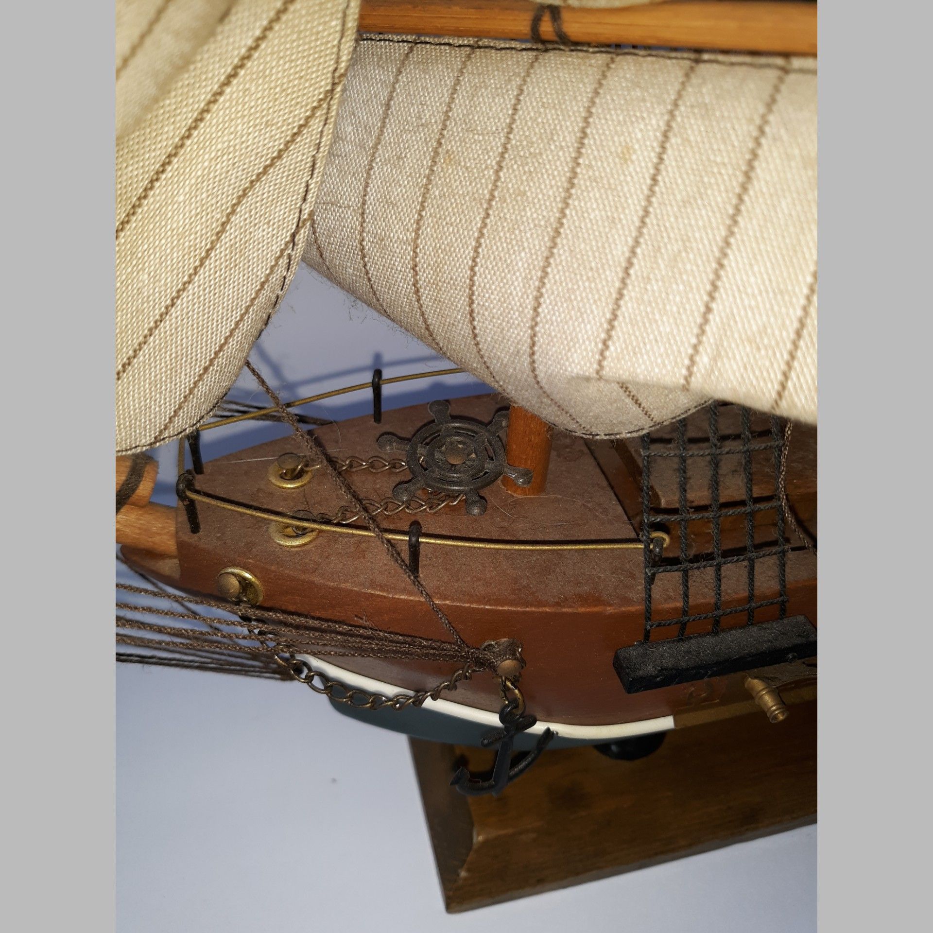 Tall Ship Model USS Valiant Wood Canvas Sails
