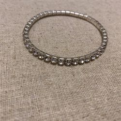 Stretch rhinestone tennis bracelet, formal prom, Christmas party
