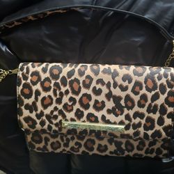 BETSEY JOHNSON Purse Leopard Clutch with Card Slots