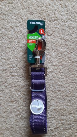 Large reflective 6ft. purple dog leash