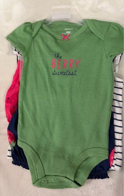 Darling new with tags Carter's 4pc Infant/Baby Girl Strawberry Themed Set