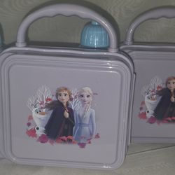 2 Disney Frozen 2 Combo Lunch Box With Water Bottle BPA Free Plastic New