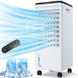 Brand New Evaporative Air Cooler, 3-IN-1 Portable Air Conditioners w/ 3 Modes 3 Speeds, 1.85Gal Water Tank for Cooing, 7H Timer for Auto-off, aire aco