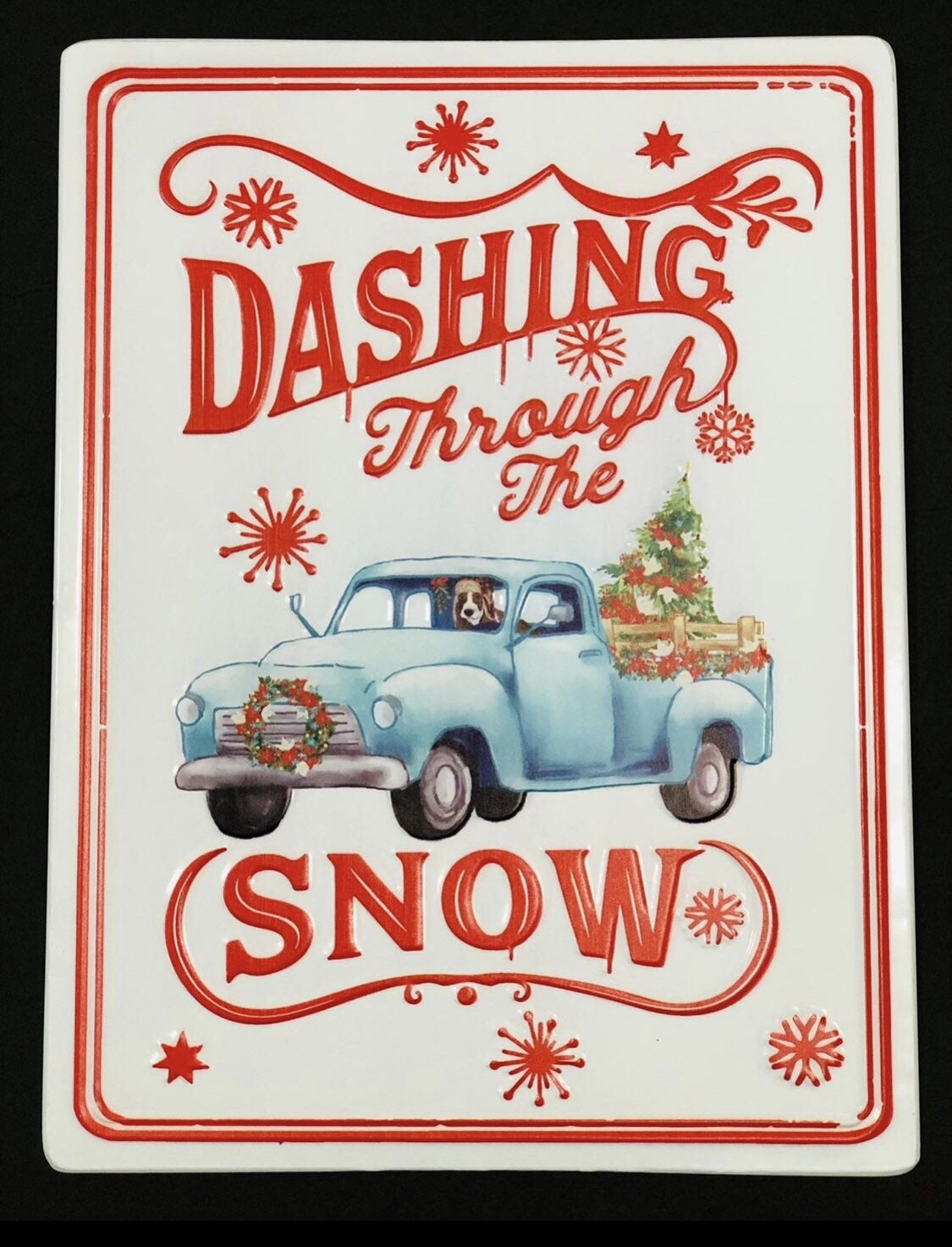 Pioneer Woman Dashing Through The Snow Metal Wall Art 11.8”