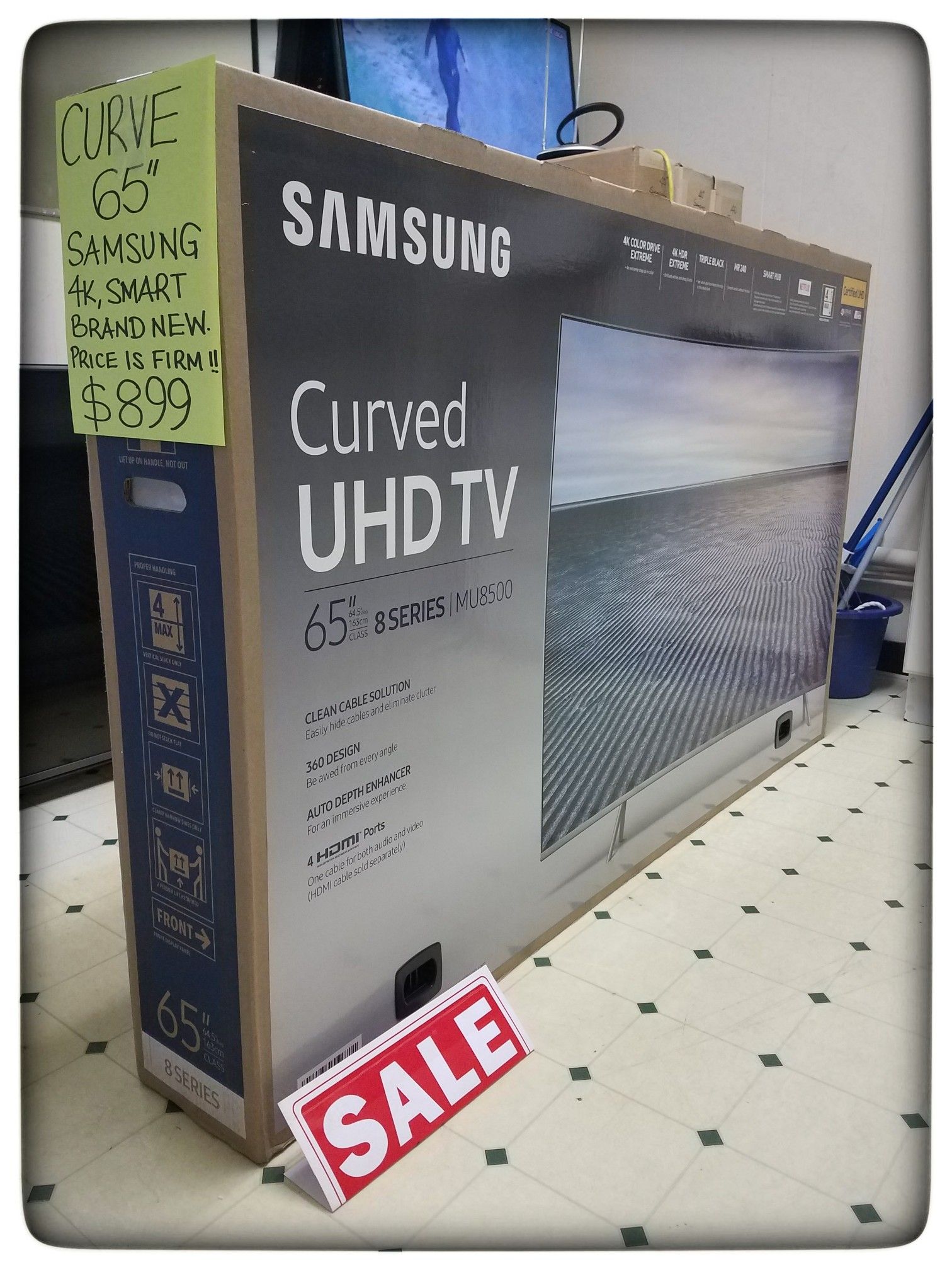 CURVED 65" SAMSUNG 4K SMART. MU8500 BRAND NEW !!! READ DESCRIPTION