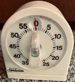 Vintage Sunbeam kitchen timer, 60 minute, mechanical, works great.