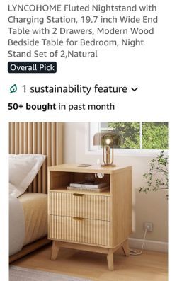 Natural wood night stand