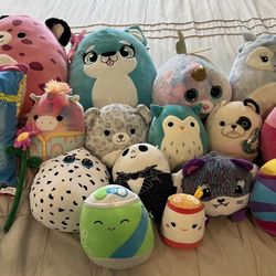 Squishmallow Stuffed animal Plush Disney New Some With tags Clean Lot Of Toys