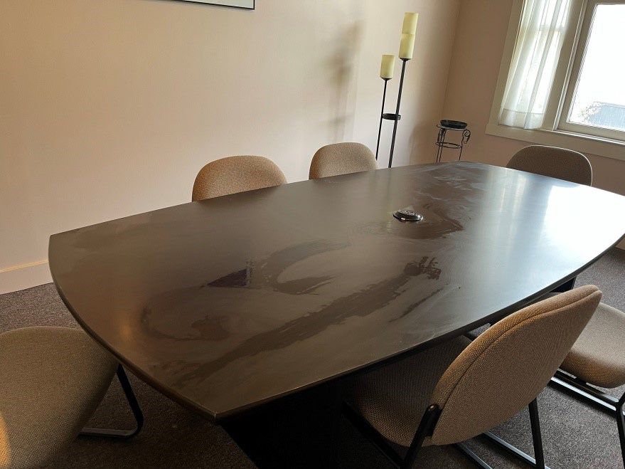 Conference Room Table W/ Power Port  w/ 8 Chairs 
