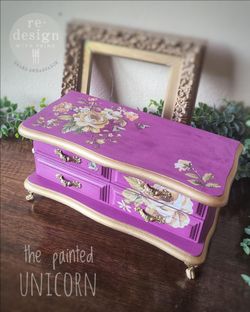 Floral Refinished Jewelry Box
