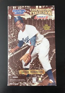 1997 Jackie Robinson Brooklyn Dodgers MLB Baseball Cooperstown Collection Starting Lineup SLU Full Poseable 12” Action Figure - BRAND NEW!!