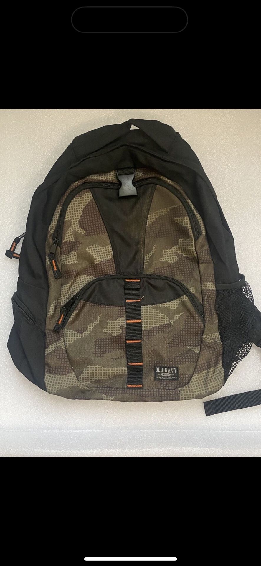 Old Navy Camouflage Backpack with Multiple Pockets