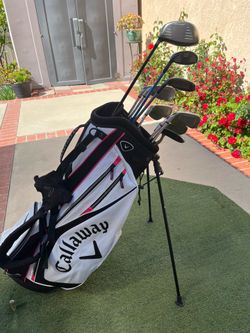 Callaway golf club with Cleveland driver and Callaway kick stand golf bag (Full complete 👍for man right hand)