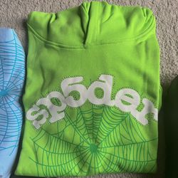 (SEND BEST OFFER!) SP5DER WEB HOODIE SLIME GREEN