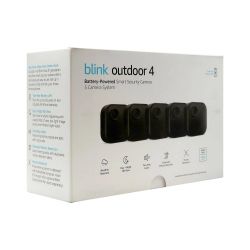 Blink Outdoor 4 – Wireless smart security camera, two-year battery, 1080p HD day and infrared night live view, two-way talk – 5 Camera system