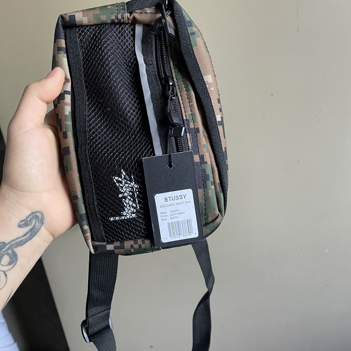 Stussy Camo Waist Bag Stussy Needle Punch Side Pouch Camo Men