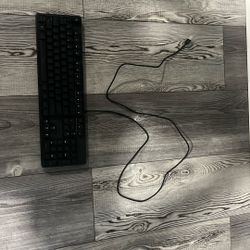 Desktop Keyboard And Mouse Red Lights Wired