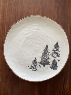 Ceramic Holiday Christmas Plate 
