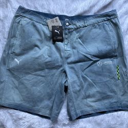 MSRP $80 Puma Men's Shorts Size 2XL Mercedes AMG Petronas F1 Team 2024 Crew Go Summer