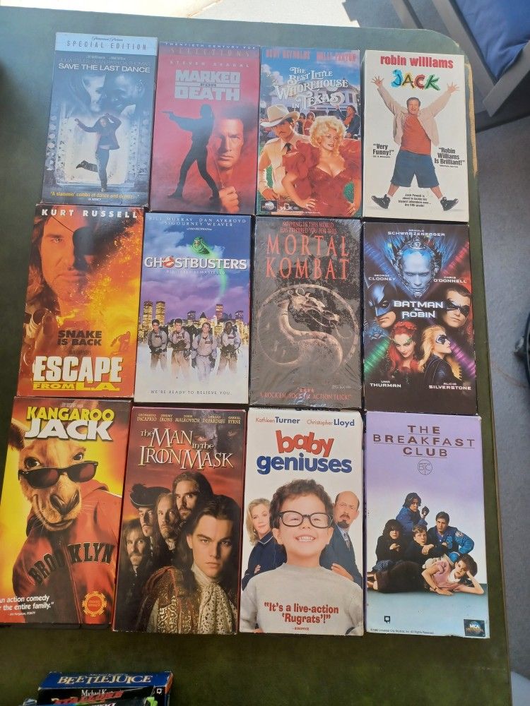 VHS Movie Lot Of 12